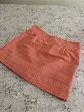 J. Crew Coral Textured Mini Skirt